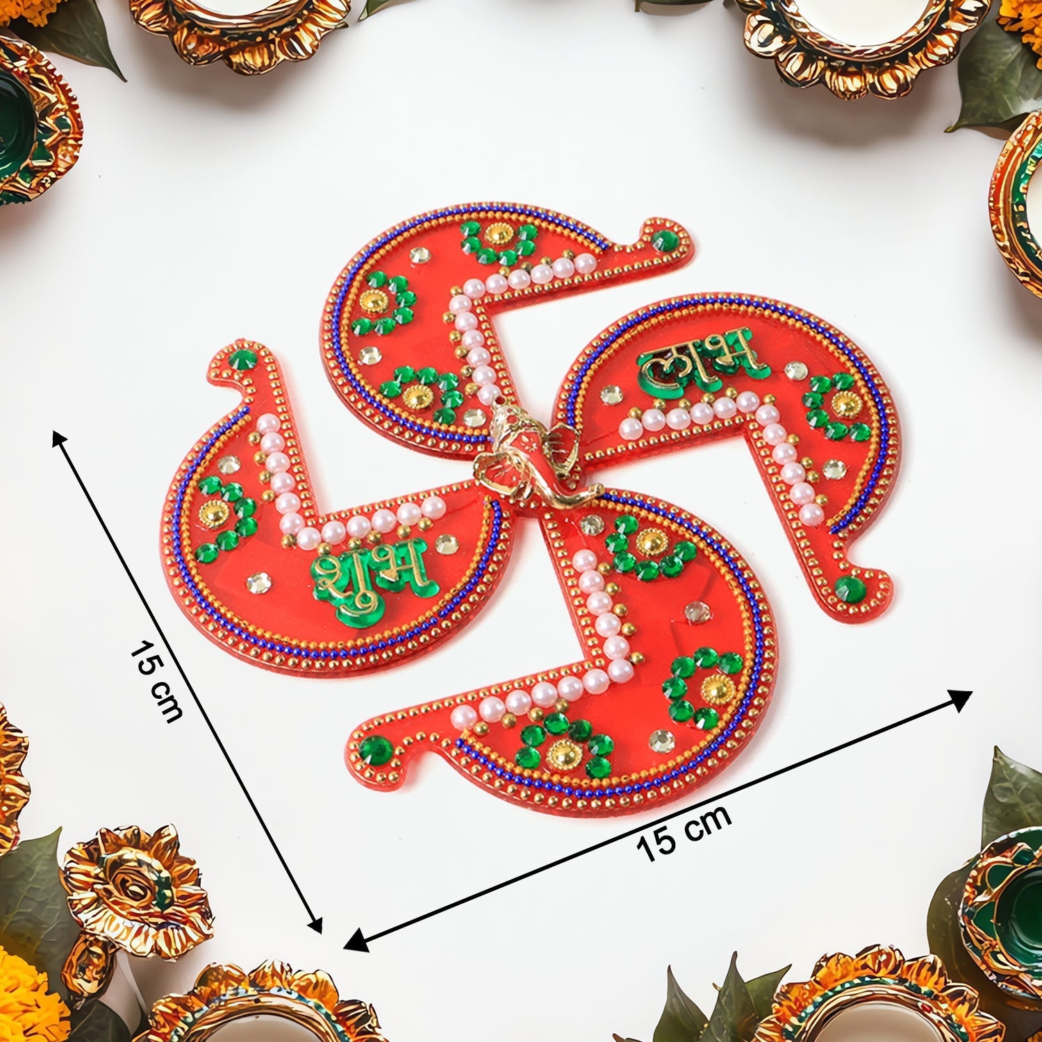 Religious Golden Swastik Wall Hanging Religious Golden Swastik Wall Hanging